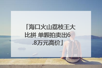 海口火山荔枝王大比拼 单颗拍卖出6.8万元高价